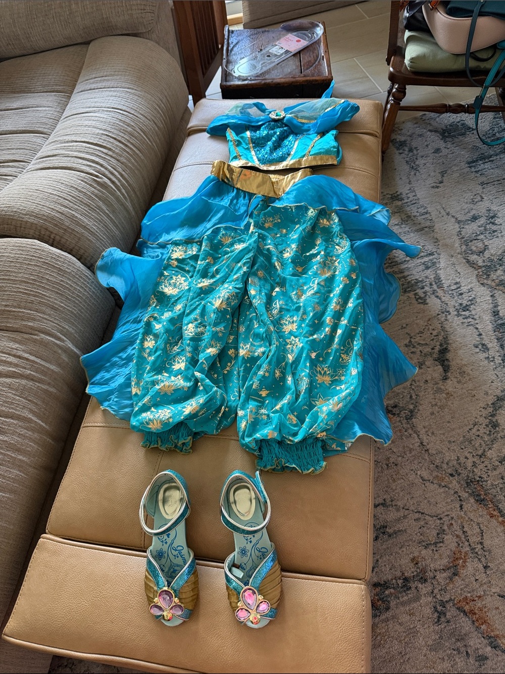 Disney princess Jasmine Costume with Gem Shoes5/6
